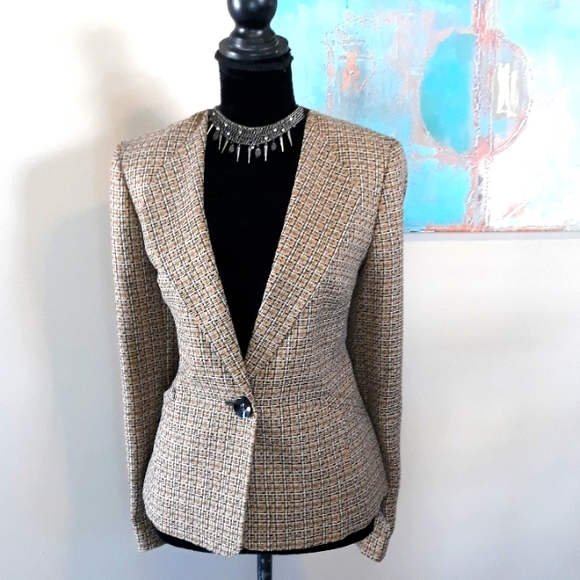 Kasper/ Single Button Front/Tweed Blazer - Picture 5 of 16